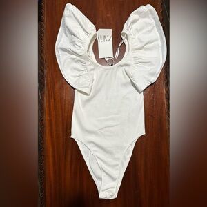 NWT Zara Leotard, Ruffled Shoulders
